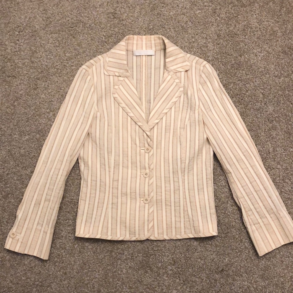 Giada Striped Cream Jacket/Blazer